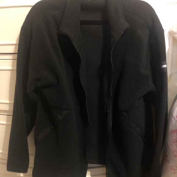 Victoria’s Secret PINK Oversized Fleece Jacket – Black (Size Medium) - Picture 2 of 5